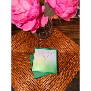 A New Day Silver Plated “J” Initial Necklace & Stud Earrings Set NIB